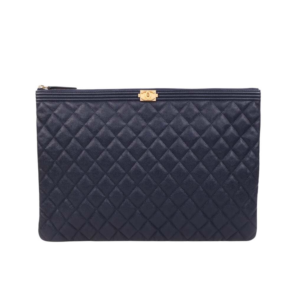 Chanel Caviar Boy Large Clutch Bag #352888F71B